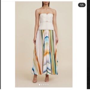 Acler Avonlea Midi Dress Watercolor Stripe